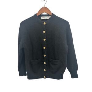 Woodstock by Bernard  Lambswool Angora Blend Cardigan Black Size 40 (L)